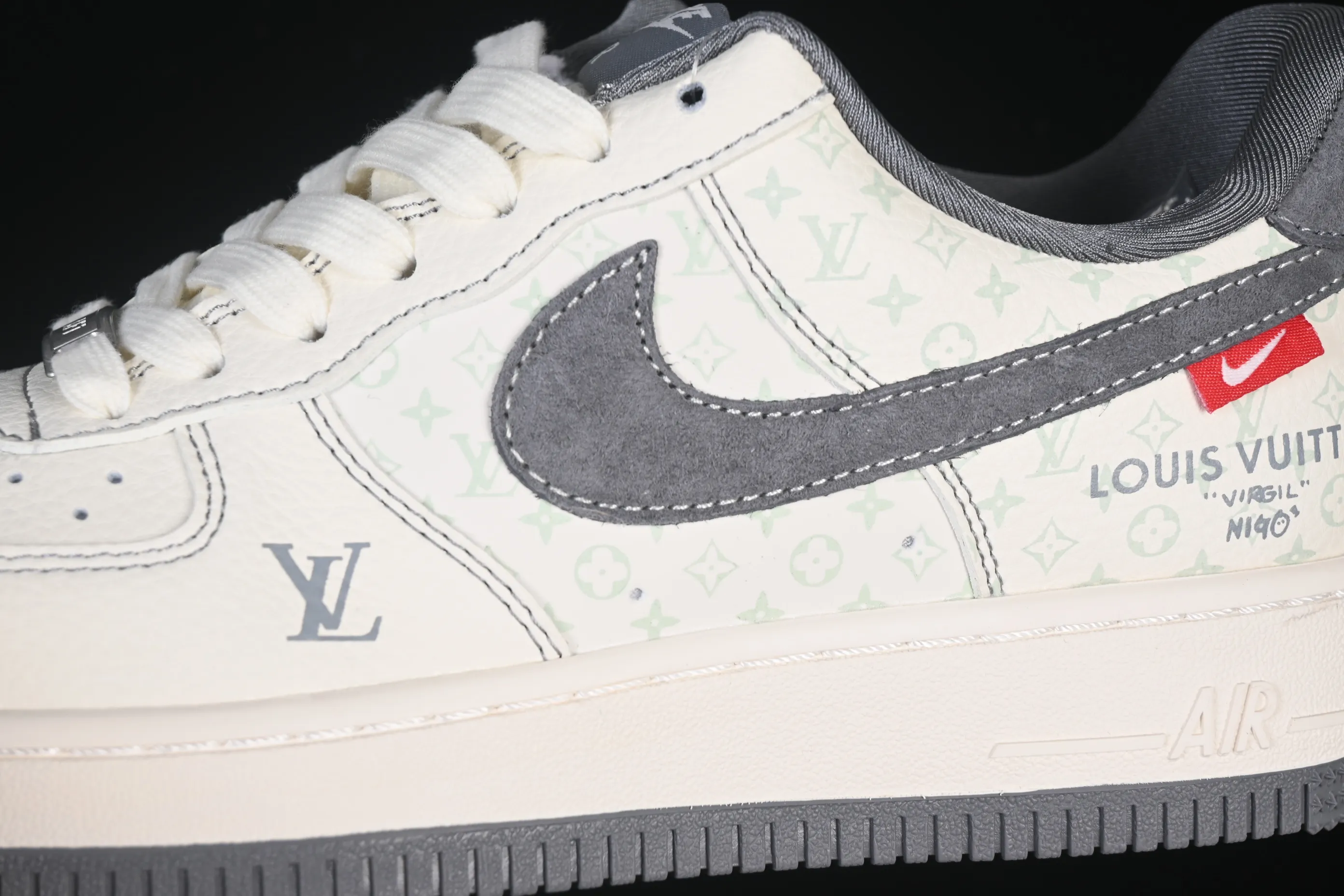 All categories Nk Air Force 1 Air Force series Nk Air Force 1 Low Air Force low-top Nike Air Force 1'07 Low LV co-branded printed beige gray Air Force 1 low-top casual sneakers MZ9588-816